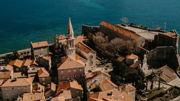 brown concrete houses near sea during daytime