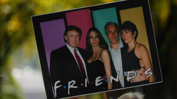 Donald trump and associates on "friends" poster