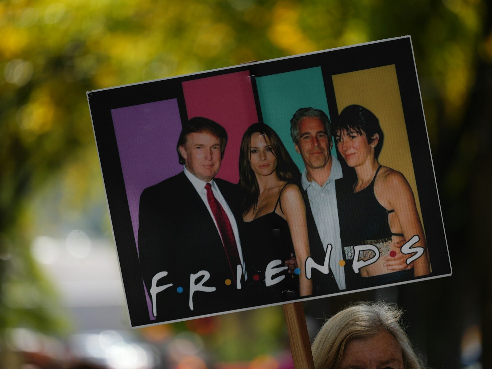Donald trump and associates on "friends" poster