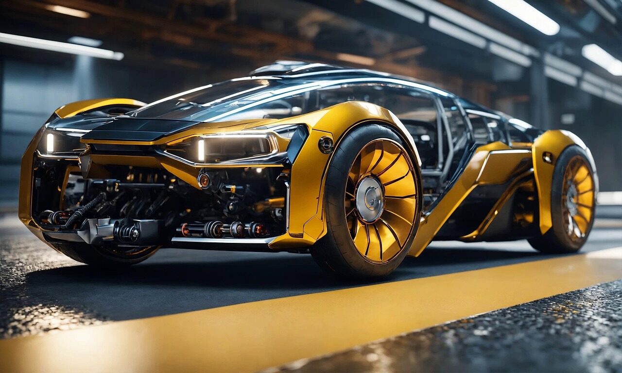 ai generated, vehicle, automobile, futuristic, concept, idea, hydrogen, research, fantasy, study