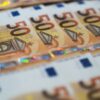 a close up of a bunch of money