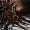 Captivating close-up of water splashing with dynamic motion, showcasing vibrant reflections and fluid textures.