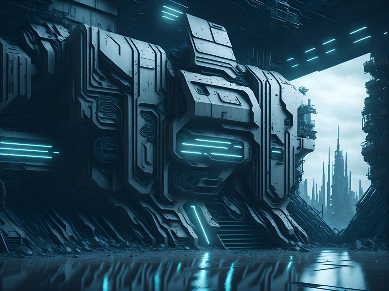 industry, engineering, factory, industrial, building, architecture, business, ai generated