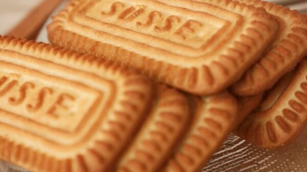 Delicious Süsse biscuits stacked on a plate, perfect for a tasty snack or dessert.