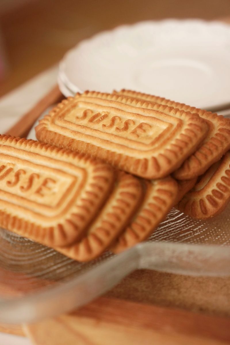 Delicious Süsse biscuits stacked on a plate, perfect for a tasty snack or dessert.