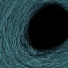 Swirling abstract light painting creating a tunnel-like effect with vibrant colors.