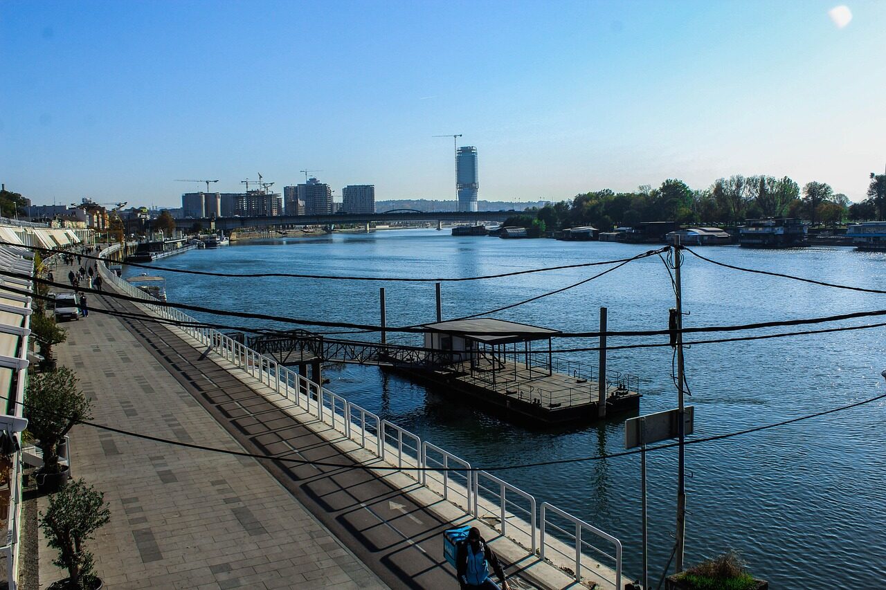 promenade, serbia, river, city, nature, sky, belgrade, water
