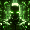 ai generated, cyber, robot, cyber robot, matrix, green robot, glowing robot, muscular robot, matrix robot, future, robot, robot, robot, robot, robot
