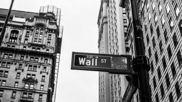 grayscale photo of 1-21 Wall street signage