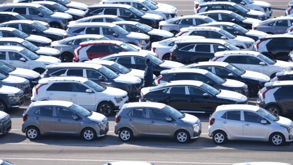 vozila, automobili, izvoz, parking, južna koreja