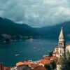 Captivating view of Kotor Bay and the Church of St. Nicholas in Perast, Montenegro.