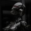black and white robot illustration