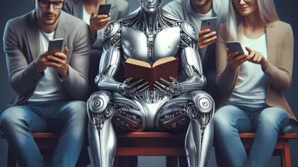 ai generated, robot, reading, humanoid, social networks, artificial intelligence, smartphone, book