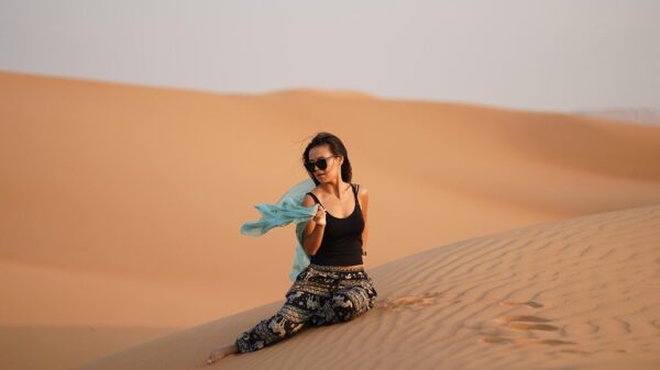 dubai, nature, desert, girl, sand