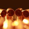 Macro shot of brass tubes with warm, glowing lighting, showcasing a serene and vintage ambiance.