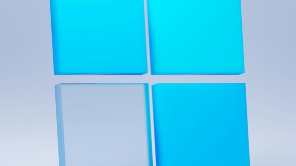 a white and blue square object on a white background