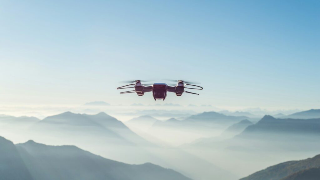 turned-on drone