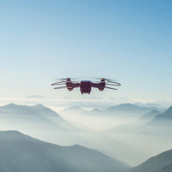 turned-on drone